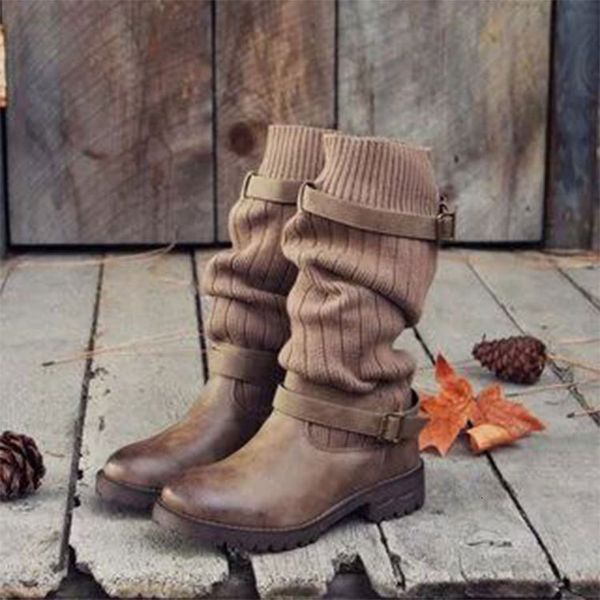 agutzm women boots mid-calf slip on chaussures femme ladies chunky low heels shoes woman zapatos mujer sapato autumn booties t191111, Black
agutzm women boots mid-calf slip on chaussures femme ladies chunky low heels shoes woman zapatos mujer sapato autumn booties t191111, Black