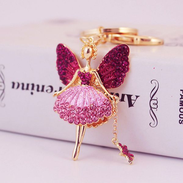 car key chain female lovely diamond inlaid angel girl diamond bag accessories metal pendant keychain creativity, Black
car key chain female lovely diamond inlaid angel girl diamond bag accessories metal pendant keychain creativity, Black