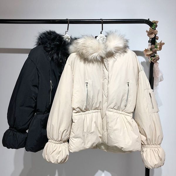 2018 autumn winter fashion streetwear korean style faux fur hooded thick parkas women casual winter coat outwear parka, Black
2018 autumn winter fashion streetwear korean style faux fur hooded thick parkas women casual winter coat outwear parka, Black