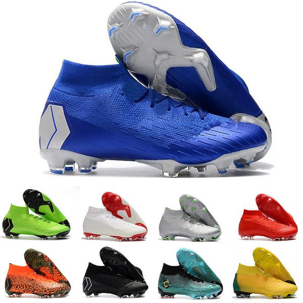 Top Quality Mercurial Superfly Cr7 Elite FG Knit Mens Soccer Cleats VI 360 Blue Black Football Boots chaussures football botas de fútbol
Top Quality Mercurial Superfly Cr7 Elite FG Knit Mens Soccer Cleats VI 360 Blue Black Football Boots chaussures football botas de fútbol