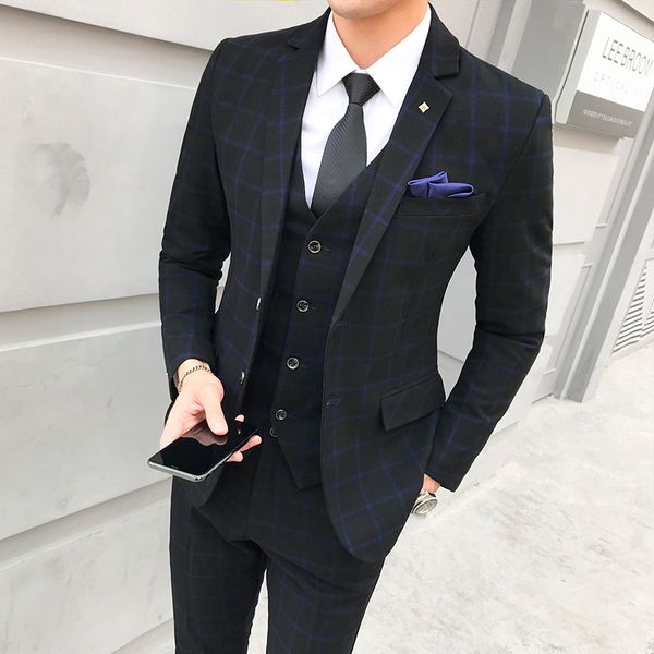 plaid men suit three-piece set ( men suit jacket + pant + vest ) asia size s - 5xl gray & blue & red mens blazer suits, White;black
plaid men suit three-piece set ( men suit jacket + pant + vest ) asia size s - 5xl gray & blue & red mens blazer suits, White;black