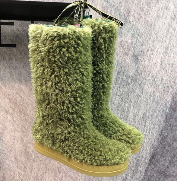 2019 autumn and winter new sheep curly thick platform warm mid boots teddy long curly snow boots women's, Black
2019 autumn and winter new sheep curly thick platform warm mid boots teddy long curly snow boots women's, Black