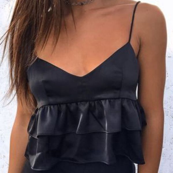 fashion women girls summer new casual sleeveless v-neck spaghetti strap ruffle loose camis hot, White
fashion women girls summer new casual sleeveless v-neck spaghetti strap ruffle loose camis hot, White