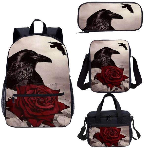 school bags yoiyen rose the raven children bag set art pattenr printing teen backpack lapcollege for travel
school bags yoiyen rose the raven children bag set art pattenr printing teen backpack lapcollege for travel