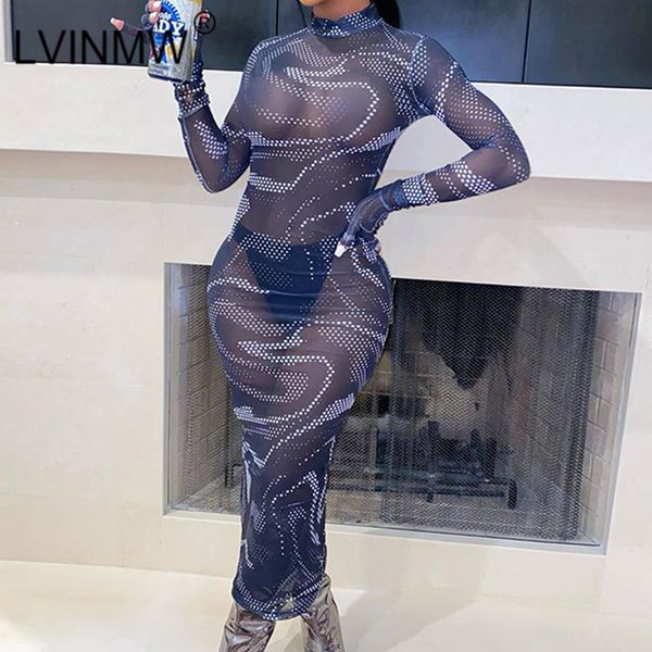 lvinmw mesh see through print round neck long sleeve dress 2020 summer women with gloves slim skinny dresses club party, Black;gray
lvinmw mesh see through print round neck long sleeve dress 2020 summer women with gloves slim skinny dresses club party, Black;gray