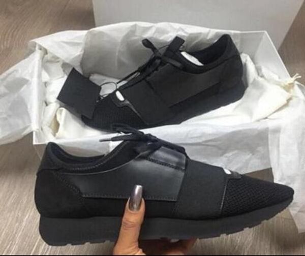 

WITH BOX Designer Shoes Race Paris Womens Casual Shoes 2019 New Brand Cheap Fashion Flats Runners Pointed Luxury Shoes Mens With bag