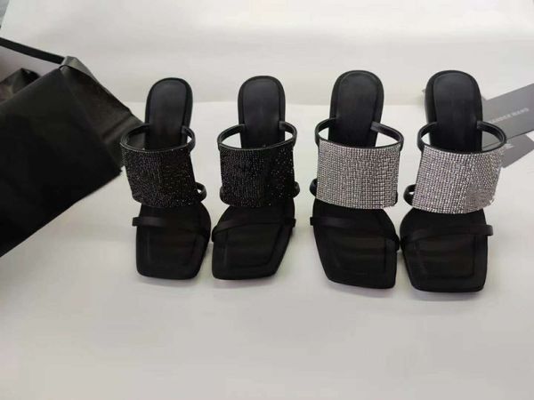 european classic luxury style women's slippers fashion sandal shoes water drill decoration high heel slipper sole soft and comfortable, Black
european classic luxury style women's slippers fashion sandal shoes water drill decoration high heel slipper sole soft and comfortable, Black