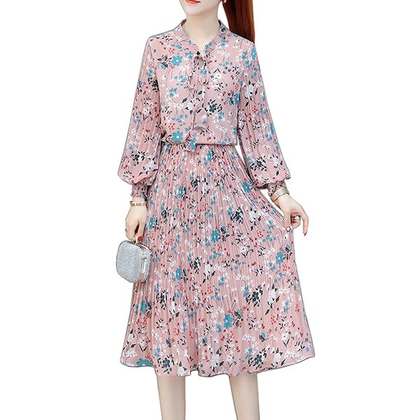 New Pleated Dress Women V -Neck Long Sleeved Printed Long Chiffon Dresses Spring Summer New Hot Fashion Female Casual Dress
New Pleated Dress Women V -Neck Long Sleeved Printed Long Chiffon Dresses Spring Summer New Hot Fashion Female Casual Dress