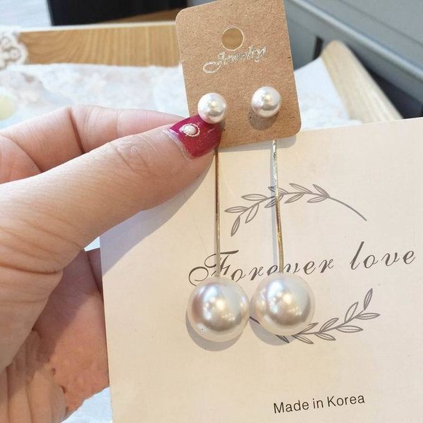 mengjiqiao 2019 korean new simple big simulated pearl beads drop earrings for women elegant party ear jewelry fashion brincos, Silver
mengjiqiao 2019 korean new simple big simulated pearl beads drop earrings for women elegant party ear jewelry fashion brincos, Silver