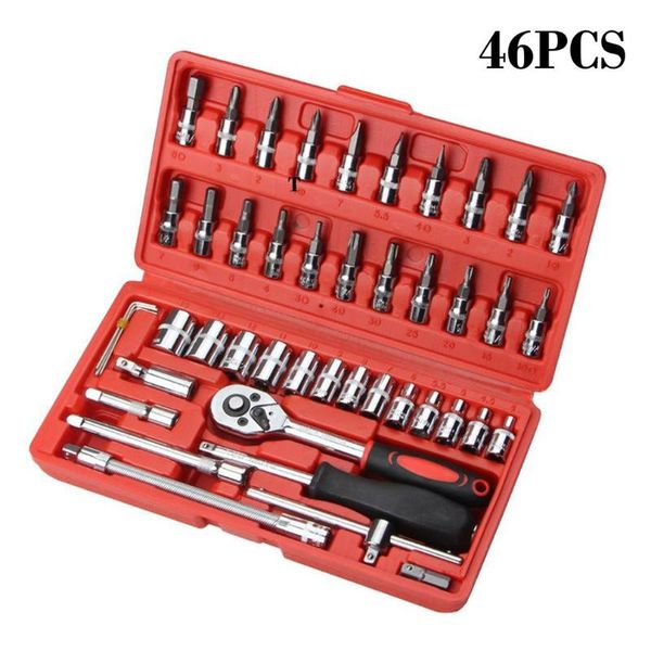 46 piece socket wrench set combination tool set german quality auto repair durable practical hardware tools
46 piece socket wrench set combination tool set german quality auto repair durable practical hardware tools