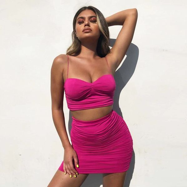 new vacation party pleated tight two-piece sling bag hip women 2019 european and american solid color casual two-piece b299, White
new vacation party pleated tight two-piece sling bag hip women 2019 european and american solid color casual two-piece b299, White