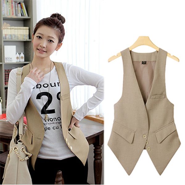 2017 new fashion spring autumn slim suit vest women's waistcoat blazer vest women colete feminino 072406, Black;white
2017 new fashion spring autumn slim suit vest women's waistcoat blazer vest women colete feminino 072406, Black;white