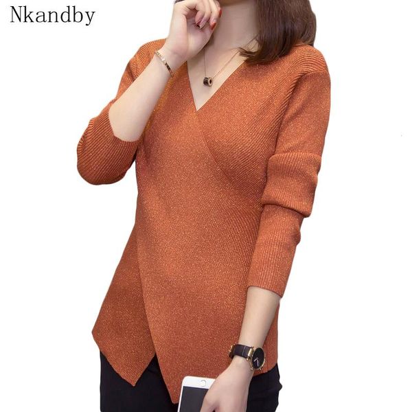 nkandby plus size pullovers and sweaters women criss cross v neck chic knitted autumn winter korean runway jumpers knitwear, White;black
nkandby plus size pullovers and sweaters women criss cross v neck chic knitted autumn winter korean runway jumpers knitwear, White;black