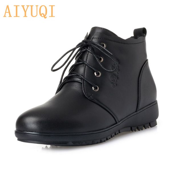 aiyuqi women snow boots 2020 new women genuine leather winter boots big size 35-43 flat wool middle aged mother, Black
aiyuqi women snow boots 2020 new women genuine leather winter boots big size 35-43 flat wool middle aged mother, Black