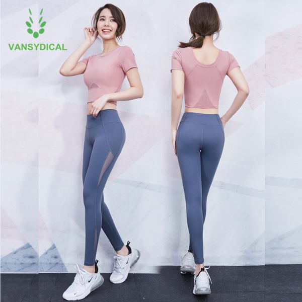 vansydical nylon gym yoga set women sports suit mesh cropped running high-waist leggings fitness workout clothing 2pcs, White;red
vansydical nylon gym yoga set women sports suit mesh cropped running high-waist leggings fitness workout clothing 2pcs, White;red