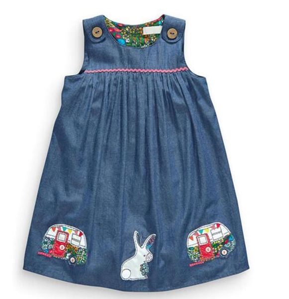 kids designer clothes girls dress Sleeveless Bus Rabbit Design O-neck 100% cotton Denim dress casual elegant girl kids dress
kids designer clothes girls dress Sleeveless Bus Rabbit Design O-neck 100% cotton Denim dress casual elegant girl kids dress