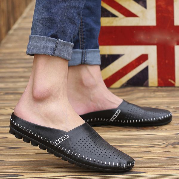 doudoulu plus size men sandals slip on breathable summer beach sandals men slides casual soft hollow slipper leather shoes, Black
doudoulu plus size men sandals slip on breathable summer beach sandals men slides casual soft hollow slipper leather shoes, Black