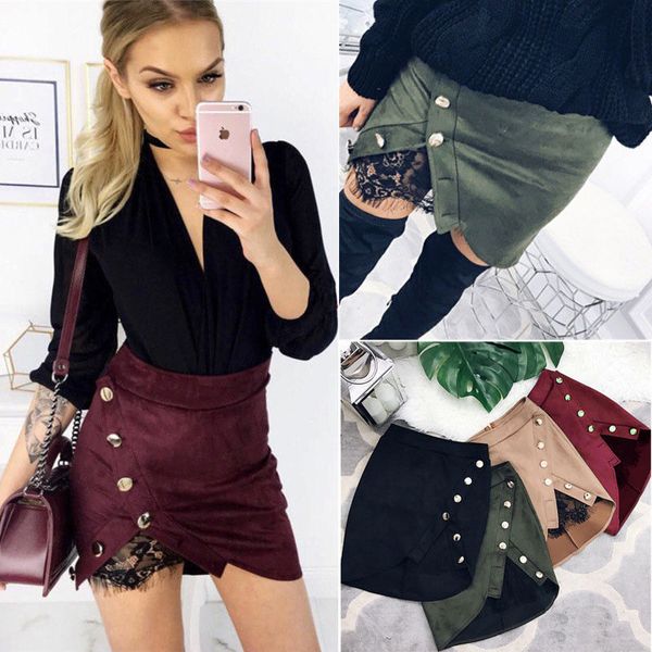 women skirts high waist lace up suede leather pocket preppy short mini skirts new fashion women clothes sexy, Black
women skirts high waist lace up suede leather pocket preppy short mini skirts new fashion women clothes sexy, Black