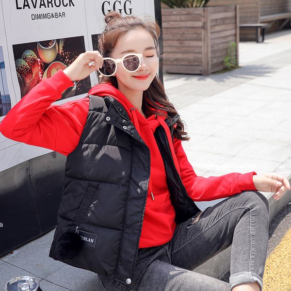 p shoot 2019 waistcoat women's autumn and winter short furry ball cotton-padded clothes woman cotton dress women's down jack, Blue;black
p shoot 2019 waistcoat women's autumn and winter short furry ball cotton-padded clothes woman cotton dress women's down jack, Blue;black