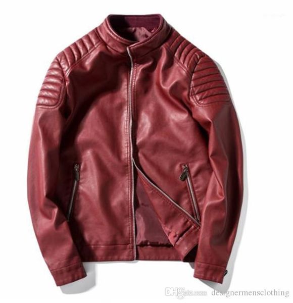 jackets men designer coats autumn solid color jackets slim casual outerwear mens apparel luxury pu leather, Black
jackets men designer coats autumn solid color jackets slim casual outerwear mens apparel luxury pu leather, Black