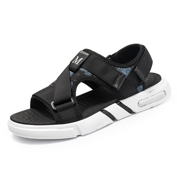 men's new sandals 2019 summer students casual youth breathable non-slip thick bottom lightweight non-slip beach shoes, Black
men's new sandals 2019 summer students casual youth breathable non-slip thick bottom lightweight non-slip beach shoes, Black