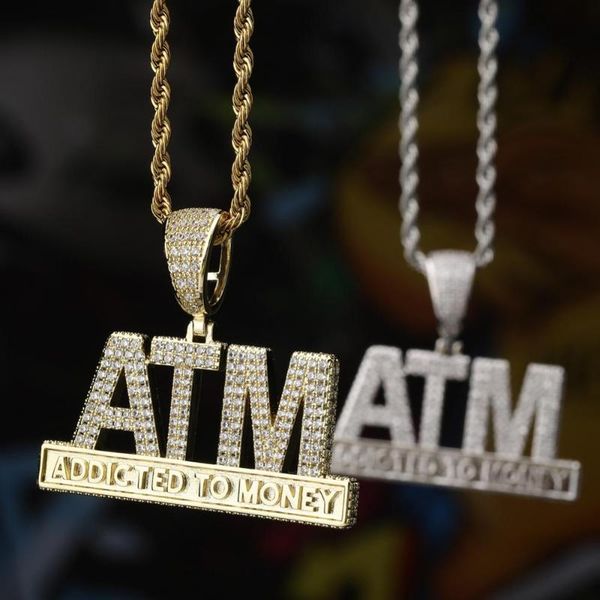 bling bling atm hip hop letter pendant personality chain necklace gold color mosaic crystal zircon fashion charm men jewelry2020, Silver
bling bling atm hip hop letter pendant personality chain necklace gold color mosaic crystal zircon fashion charm men jewelry2020, Silver
