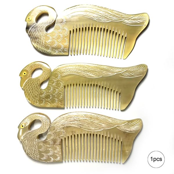 1pc handmade horn comb anti static detangling comb fine tooth white swan shaped hair combs head massager brush(light khaki) as s, Silver
1pc handmade horn comb anti static detangling comb fine tooth white swan shaped hair combs head massager brush(light khaki) as s, Silver