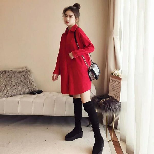 new style thick mid-length shirt women's loose-fit korean-style shirt coat students, White
new style thick mid-length shirt women's loose-fit korean-style shirt coat students, White