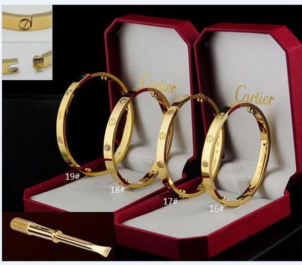 Cartier 13 cla ic de igner jewelry gold 316l tainle teel crew bangle bracelet with crewdriver and original box men and women love
Cartier 13 cla ic de igner jewelry gold 316l tainle teel crew bangle bracelet with crewdriver and original box men and women love