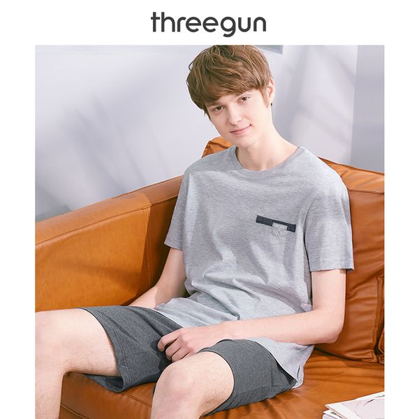 threegun mens casual sleepwear mens short sleeve tee shirts & shorts pajamas set homewear clothing cotton pijama hombre, Black;brown
threegun mens casual sleepwear mens short sleeve tee shirts & shorts pajamas set homewear clothing cotton pijama hombre, Black;brown