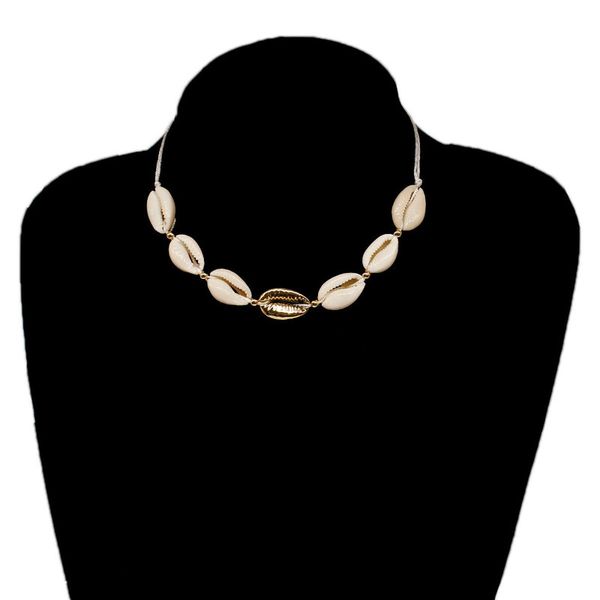 bohemian hand woven natural shell choker necklace women beach white rope adjustable clavicle necklace collares jewelry, Golden;silver
bohemian hand woven natural shell choker necklace women beach white rope adjustable clavicle necklace collares jewelry, Golden;silver