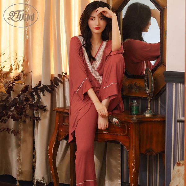 celebrate womens sleepwear female spring and autumn long sleeve modal mid-length japanese-style kimono set loose casual tracksuit, Blue;gray
celebrate womens sleepwear female spring and autumn long sleeve modal mid-length japanese-style kimono set loose casual tracksuit, Blue;gray