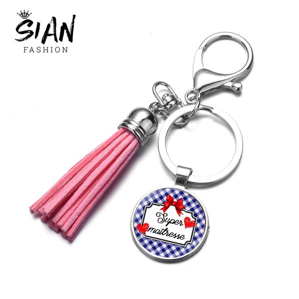 songda fashion super mistress keychain bag charm candy colors leather tassel key chain holder teacher gift trinkets, Silver
songda fashion super mistress keychain bag charm candy colors leather tassel key chain holder teacher gift trinkets, Silver