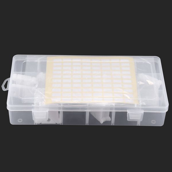 new embroidery floss organizer box - 17 compartments with 100 hard plastic floss bobbins and 480 number stickers. (full se, Black
new embroidery floss organizer box - 17 compartments with 100 hard plastic floss bobbins and 480 number stickers. (full se, Black