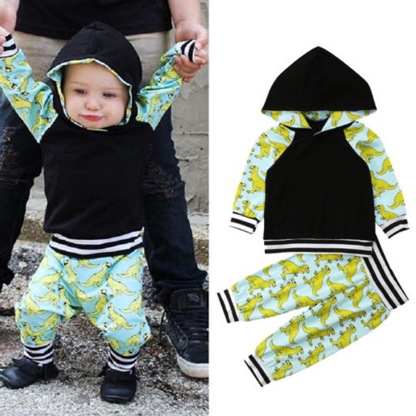 2018 brand new casual toddler baby boys autumn winter outfits dinosaur striped long sleeves hooded pants 2pcs cute set 0-3y, White
2018 brand new casual toddler baby boys autumn winter outfits dinosaur striped long sleeves hooded pants 2pcs cute set 0-3y, White