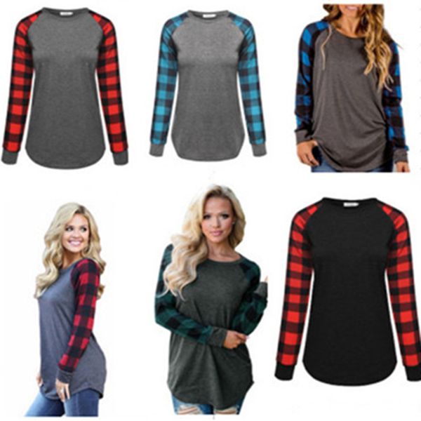 pullover fashion women plaid panel raglan t-shirts large size long sleeve t-shirt fashion sweatshirt spring autumn shirt s-5xl, White
pullover fashion women plaid panel raglan t-shirts large size long sleeve t-shirt fashion sweatshirt spring autumn shirt s-5xl, White