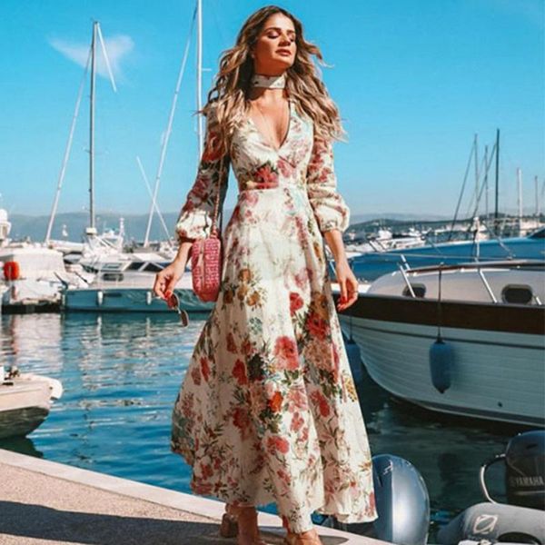women bohemia floral dress maxi dress women's casual summer v-neck empire long ssleeve party vestidos #bl20, Black;gray
women bohemia floral dress maxi dress women's casual summer v-neck empire long ssleeve party vestidos #bl20, Black;gray