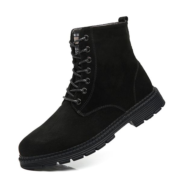 british style men's large size warm fur winter boots genuine leather cotton shoes outdoors platform ankle snow boot zapatos bota, Black
british style men's large size warm fur winter boots genuine leather cotton shoes outdoors platform ankle snow boot zapatos bota, Black