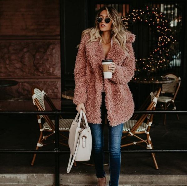women winter faux fur coat bomber jacket trench wool teddy coat pink overcoat long sleeve vintage outwear mujer, Black
women winter faux fur coat bomber jacket trench wool teddy coat pink overcoat long sleeve vintage outwear mujer, Black