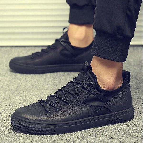new fashion male casual shoes all black men's leather casual sneakers fashion black white flats shoes lh-57
new fashion male casual shoes all black men's leather casual sneakers fashion black white flats shoes lh-57