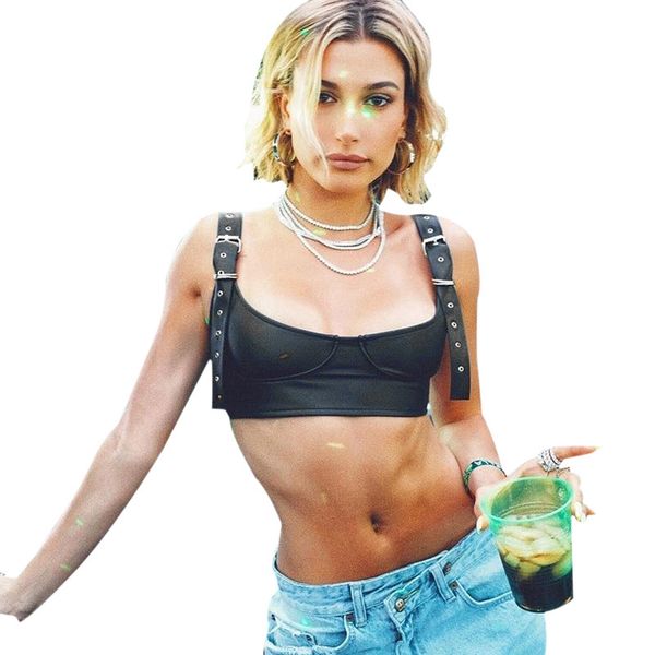 crop women pu leather patchwork spaghetti straps backless bandage 2019 summer fashion camis new, White
crop women pu leather patchwork spaghetti straps backless bandage 2019 summer fashion camis new, White