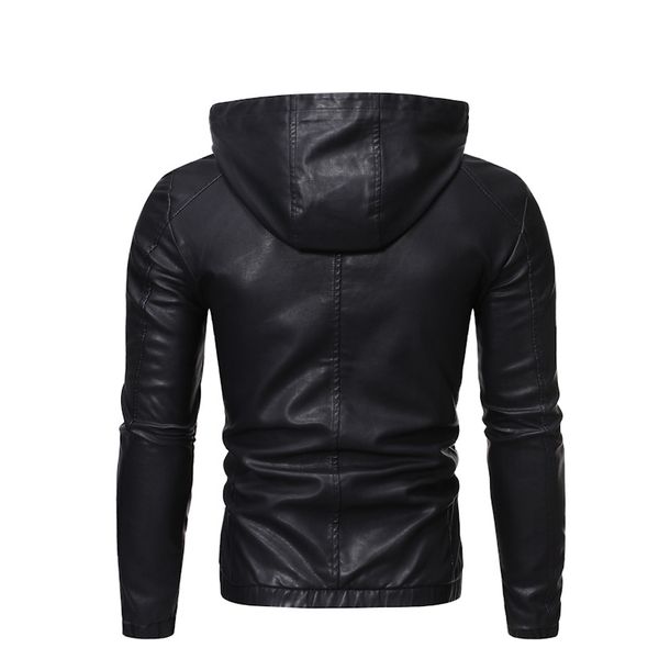 2019 specifically for cross-border trade in europe and america the new slim hooded men's leather motorcycle jacket leather men, Black
2019 specifically for cross-border trade in europe and america the new slim hooded men's leather motorcycle jacket leather men, Black