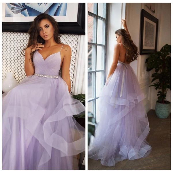 spaghetti ball gown wedding dress with waist decoration backless affordable wedding dresses with sweep train lavender wedding dress, White
spaghetti ball gown wedding dress with waist decoration backless affordable wedding dresses with sweep train lavender wedding dress, White