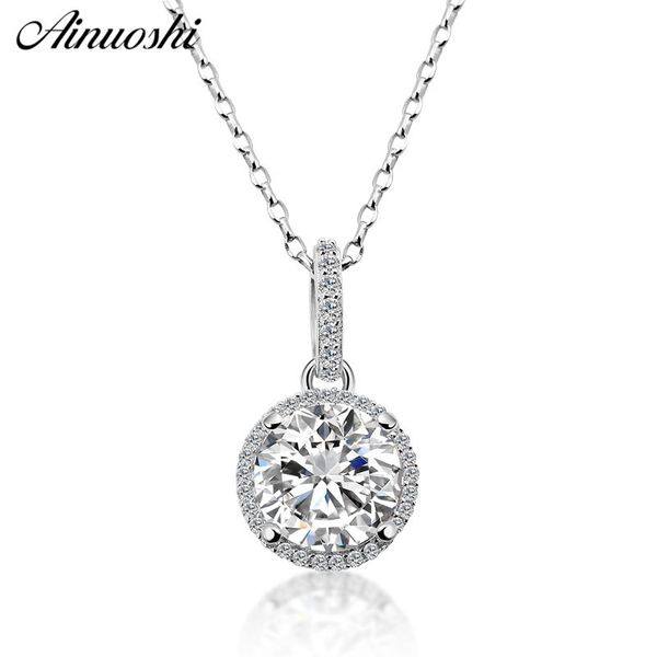 ainuoshi luxury round cut halo necklace lover 4 prongs 925 sterling silver women engagement party lady necklace gifts jewelry y200106
ainuoshi luxury round cut halo necklace lover 4 prongs 925 sterling silver women engagement party lady necklace gifts jewelry y200106