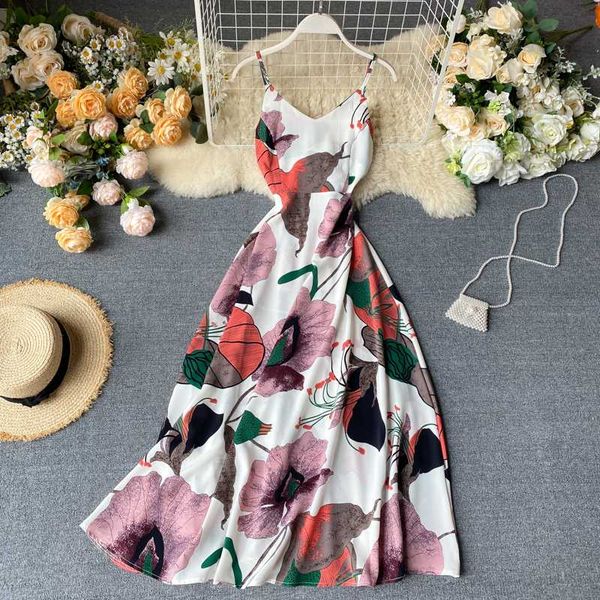 women 2020 fashion seaside holiday ins lace up high waist dress slim print boho long dress lady sleeveless vestidos, Black;gray
women 2020 fashion seaside holiday ins lace up high waist dress slim print boho long dress lady sleeveless vestidos, Black;gray
