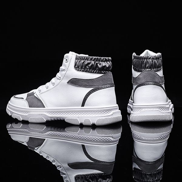 men's shoes autumn 2019 new high-canvas shoes korean version of the wild trend student casual breathable sports, Black
men's shoes autumn 2019 new high-canvas shoes korean version of the wild trend student casual breathable sports, Black