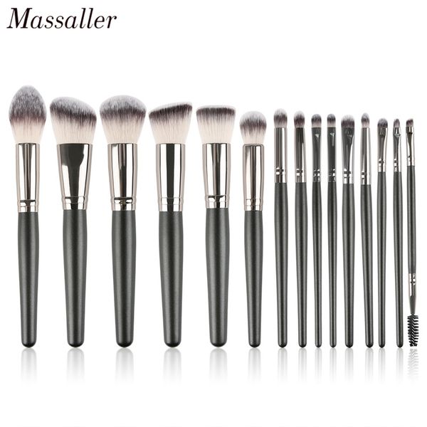 massaller 15pcs black makeup brush set soft synthetic hair cosmetic brushes foundation contour concealer eye shadow make up tool
massaller 15pcs black makeup brush set soft synthetic hair cosmetic brushes foundation contour concealer eye shadow make up tool