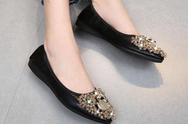 2019 women's shoes in spring and autumn with new style flat bottom pointed end water drill@qwer608, Black
2019 women's shoes in spring and autumn with new style flat bottom pointed end water drill@qwer608, Black