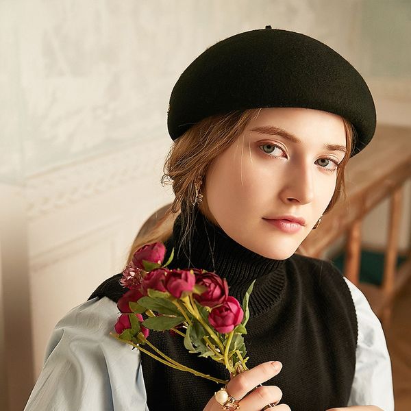 women's beret hat cap female fashion wool solid beret french style painter hat ladies vintage warm party cap l30828, Blue;gray
women's beret hat cap female fashion wool solid beret french style painter hat ladies vintage warm party cap l30828, Blue;gray