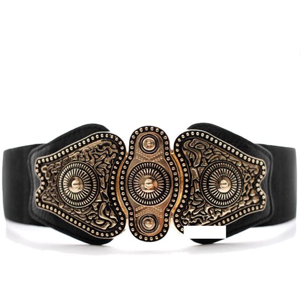 fashion women wide corset belts vintage buckle elastic waist belt for ladies stretch strap waistband, Black;brown 
fashion women wide corset belts vintage buckle elastic waist belt for ladies stretch strap waistband, Black;brown
